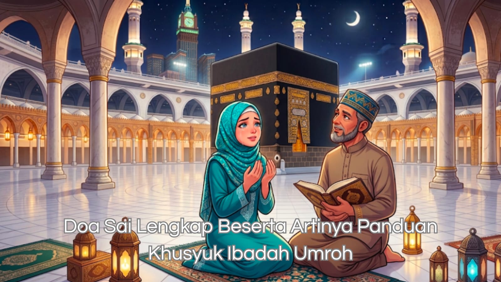 Jemaah mengamalkan doa sai saat melangkah di antara bukit Shafa dan Marwah